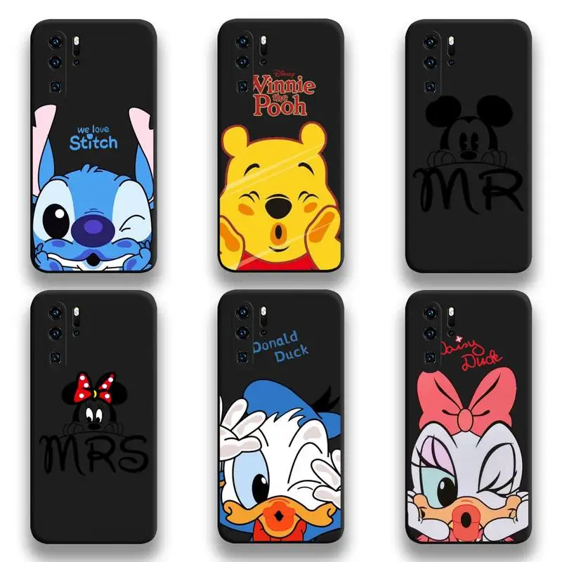 

Mickey Mouse Stitch Donald Duck Winnie the Pooh Phone Case For Huawei P20 P30 P40 lite E Pro Mate 40 30 20 Pro P Smart 2020