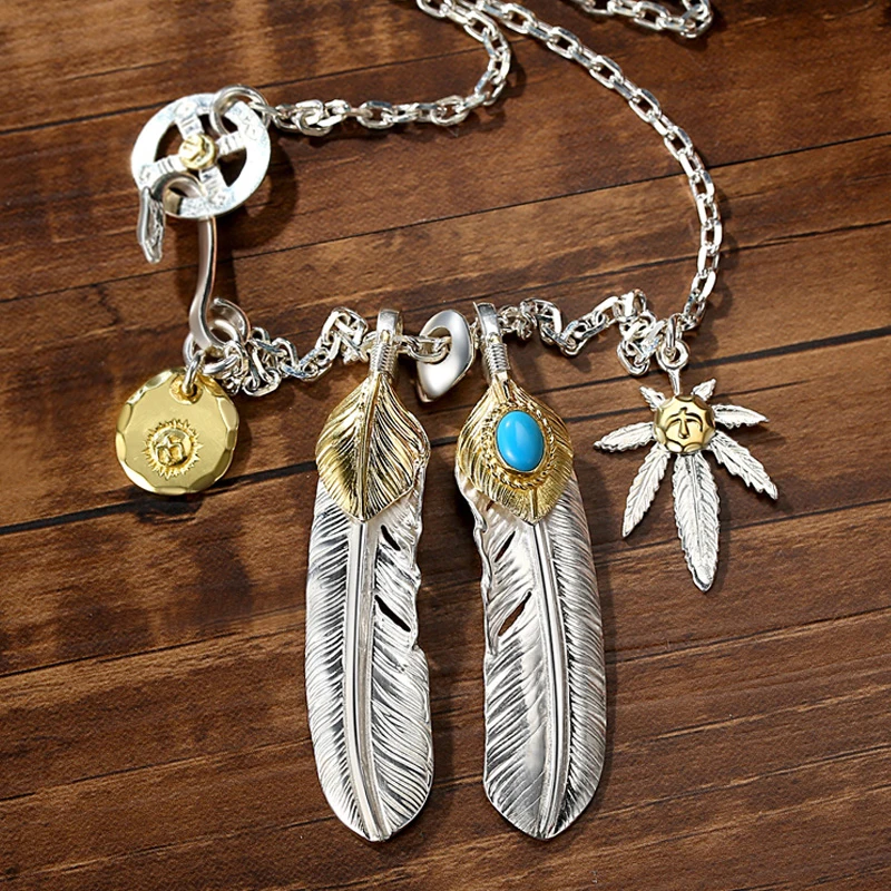 New Takahashi Goro SHEYUGOROS Feather Necklace Men's Necklace Women's Sweater Chain Trendy Star Same Paragraph
New Takahashi Goro SHEYUGOROS Feather Necklace Men's Necklace Women's Sweater Chain Trendy Star Same Paragraph