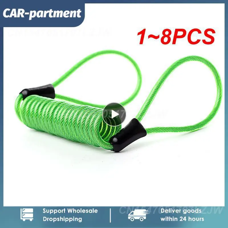 

1 ~ 8 шт. портативный Эластичный Защитный Противоугонный пружинный шнур для мотоциклетного колеса дискового тормоза кабель замка провод
