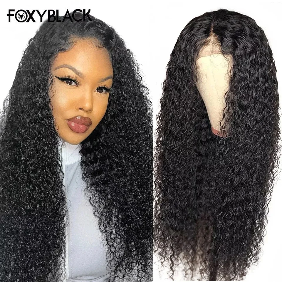 

kinky curly Lace Closure Human Hair Wigs Natural Hairline 4X4 Lace Closure Wig For Women Brazilian Afro kinky Curly PrePlucked