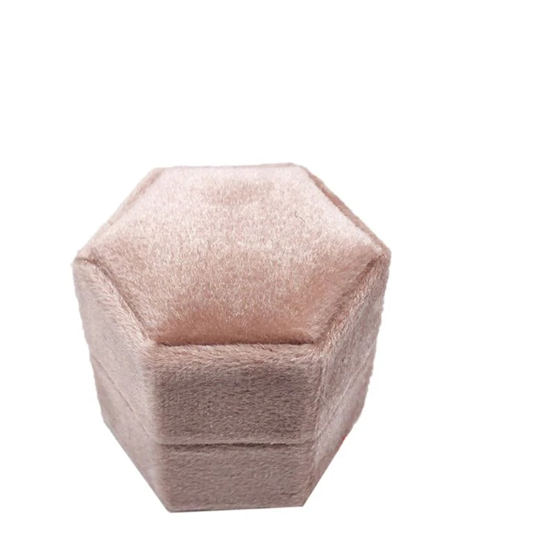 Hexagon Velvet Ring Box Single Ring Display Holder with Detachable Lid Ring Box Holder for Valentine's Day
Hexagon Velvet Ring Box Single Ring Display Holder with Detachable Lid Ring Box Holder for Valentine's Day