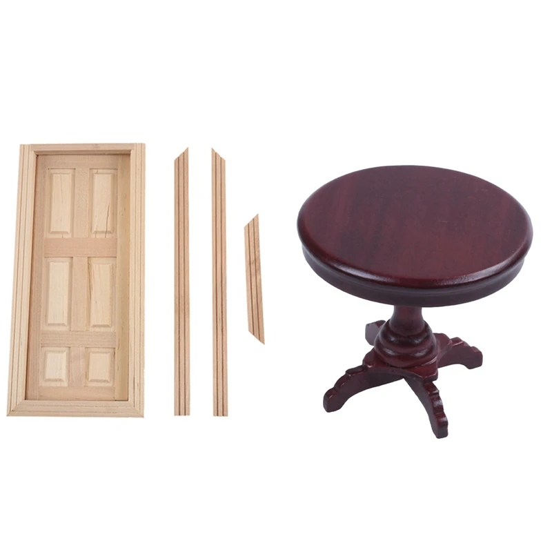 2 Pcs 1/12 Dollhouse Accessories: 1 Pcs 6 Panel Interior Wooden Door & 1 Pcs Wooden Furniture Miniature Round Table
2 Pcs 1/12 Dollhouse Accessories: 1 Pcs 6 Panel Interior Wooden Door & 1 Pcs Wooden Furniture Miniature Round Table