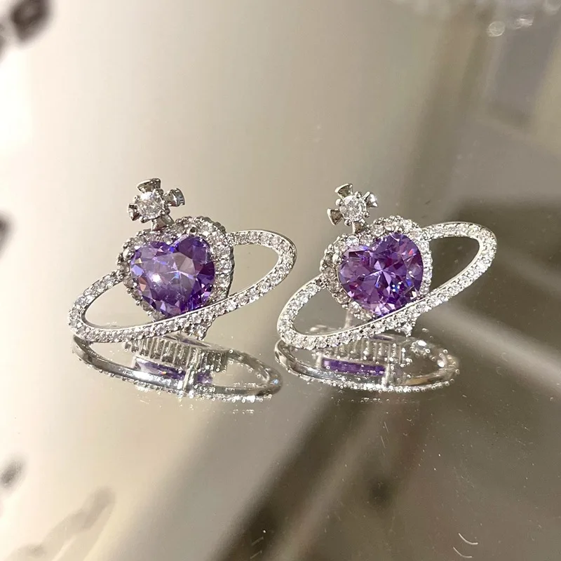 Ins Style Dreams Purple Planet Sparkling Temperament Designer Earrings Necklace Set Bracelet 925 Silver Needle Woman Earrings
Ins Style Dreams Purple Planet Sparkling Temperament Designer Earrings Necklace Set Bracelet 925 Silver Needle Woman Earrings