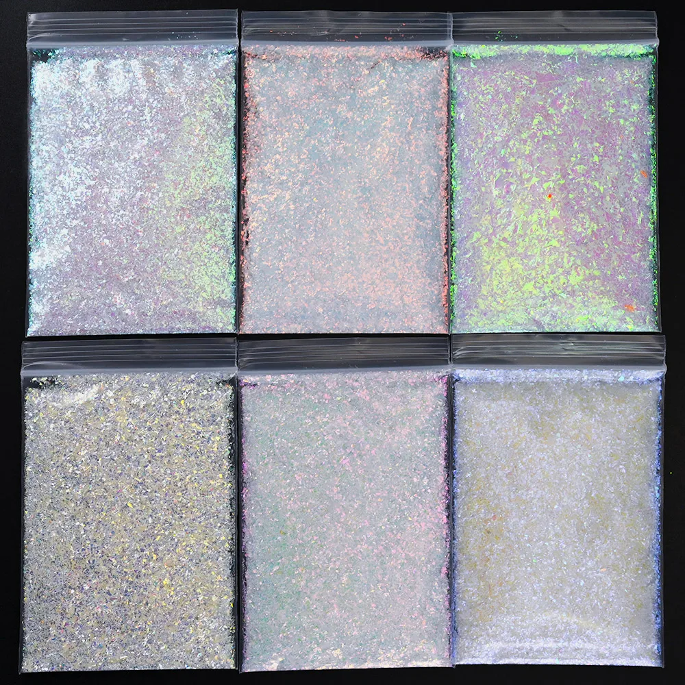 50g/bag White Iridescent Nail Glitter AB Color Shiny Mermaid Sequins Mirror Irregular Slices 3D Flakes Paillettes Nail Decor
50g/bag White Iridescent Nail Glitter AB Color Shiny Mermaid Sequins Mirror Irregular Slices 3D Flakes Paillettes Nail Decor