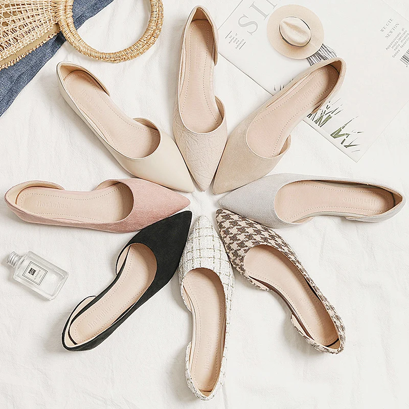 Spring 2021 New Shallow Mouth Flat Bottom Shoes Pointed Toe Solid Color Flat Heel Shoes Slip on Size 31 32 33 44 45 46 Flock
Spring 2021 New Shallow Mouth Flat Bottom Shoes Pointed Toe Solid Color Flat Heel Shoes Slip on Size 31 32 33 44 45 46 Flock