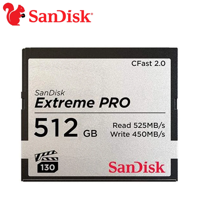 CFast 2 0 кардридер SanDisk Extreme PRO 128 Гб 64 4K флэш-карта памяти CF компактная для видеокамер