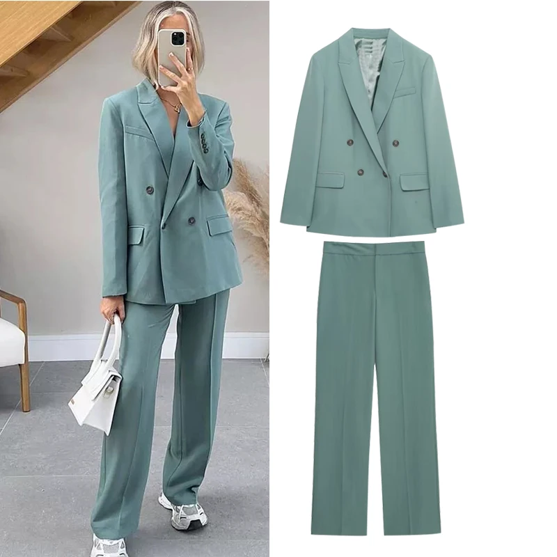 TRAF Spring Pants sets 2023 New Fashion Suits Chic Slim Women Two-piece set Blazer Straight Leisure Party Youth 2-piece Set Suit
TRAF Spring Pants sets 2023 New Fashion Suits Chic Slim Women Two-piece set Blazer Straight Leisure Party Youth 2-piece Set Suit