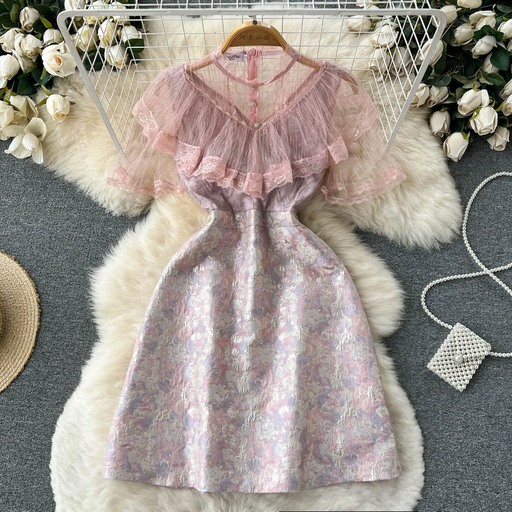 French Small Fragrance Retro Jacquard Slim Temperament Banquet Evening Dress Skirt Waist Slim Super Fairy A-line Dress Women's
French Small Fragrance Retro Jacquard Slim Temperament Banquet Evening Dress Skirt Waist Slim Super Fairy A-line Dress Women's