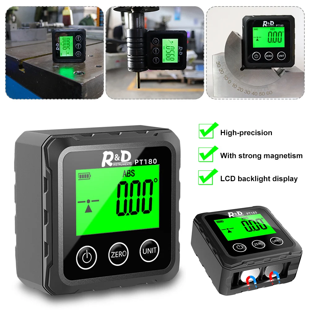 Digital Protractor Angle Finder Level Protractor Inclinometer Electronic Inclinometer Tester Measuring Tools LCD Backlight
Digital Protractor Angle Finder Level Protractor Inclinometer Electronic Inclinometer Tester Measuring Tools LCD Backlight