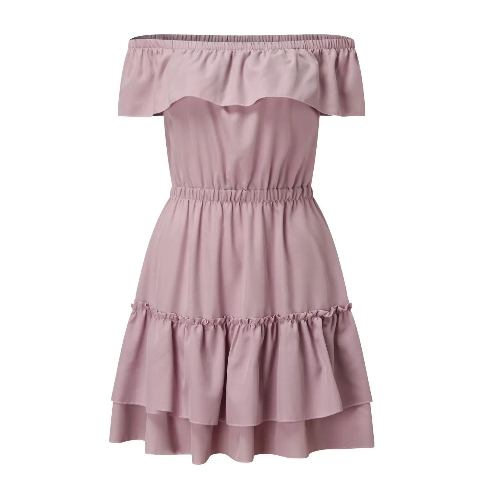 Women Short Dress Elegant Off Shoulder Collar Fashion Loose Ruffle Hem Streetwear Elastic Waist Summer Lightweight Breathable
Women Short Dress Elegant Off Shoulder Collar Fashion Loose Ruffle Hem Streetwear Elastic Waist Summer Lightweight Breathable