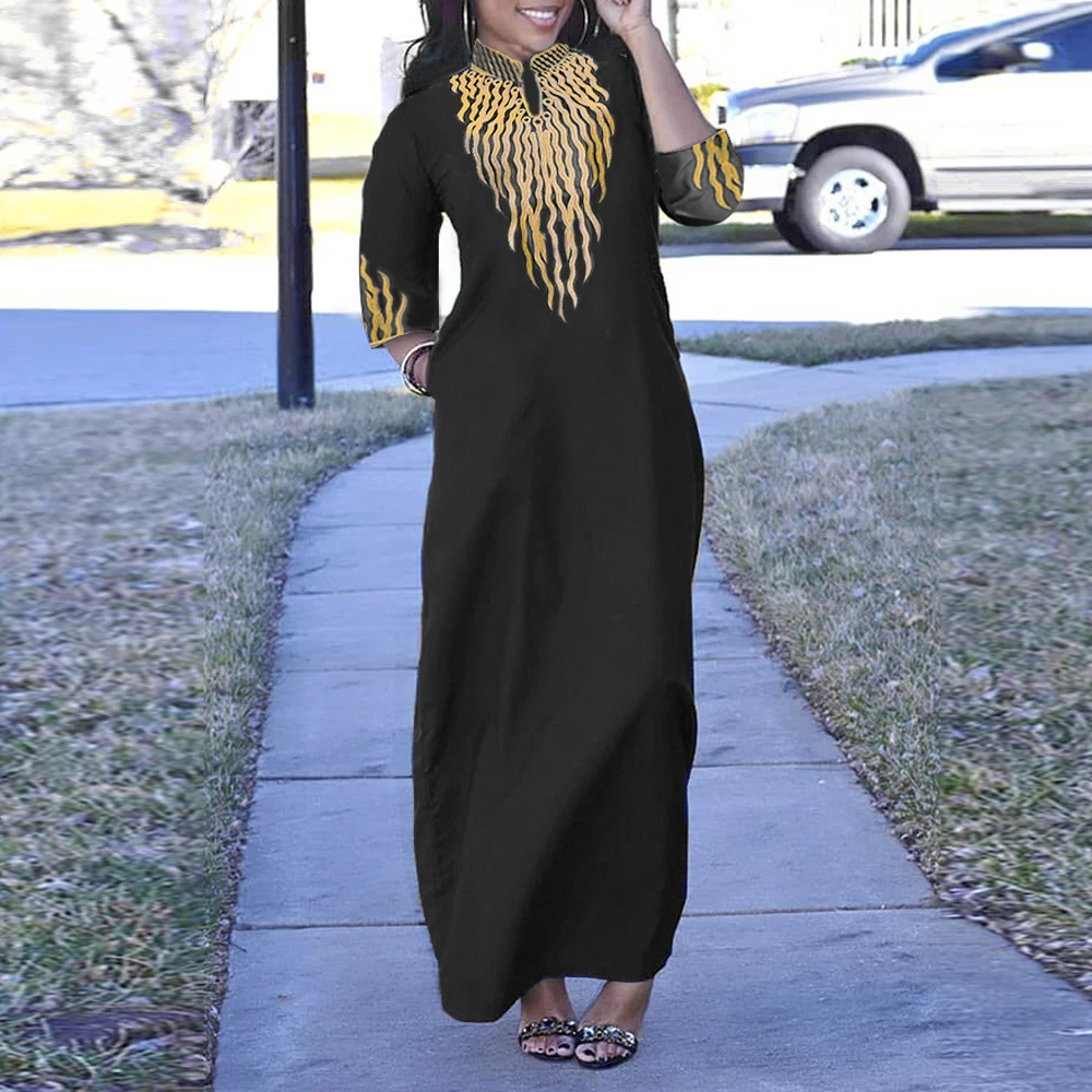 MD African Dresses For Women Ankara Traditional Maxi Robe Embroidered Dashiki Gold Black Dress Kaftan Abaya Wedding Party Outfit
MD African Dresses For Women Ankara Traditional Maxi Robe Embroidered Dashiki Gold Black Dress Kaftan Abaya Wedding Party Outfit