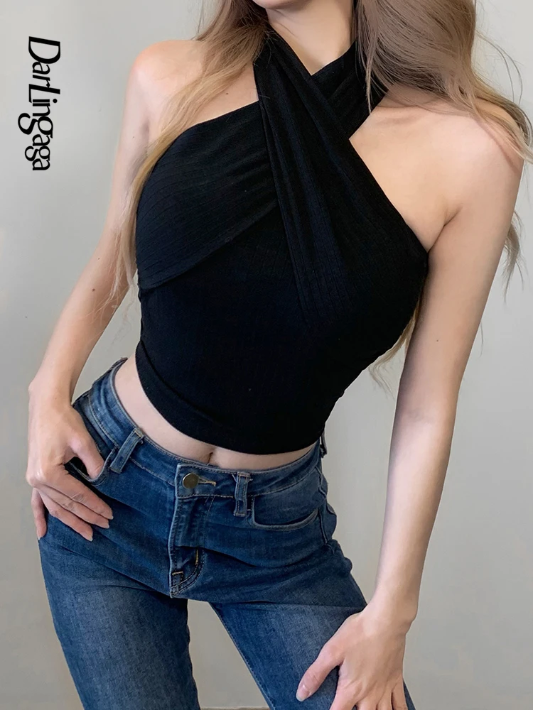 Darlingaga Fashion Elegant Black Skinny Halter Top Female Cropped Backless Criss-Cross Summer Sexy Tops Club Party Off Shoulder
Darlingaga Fashion Elegant Black Skinny Halter Top Female Cropped Backless Criss-Cross Summer Sexy Tops Club Party Off Shoulder