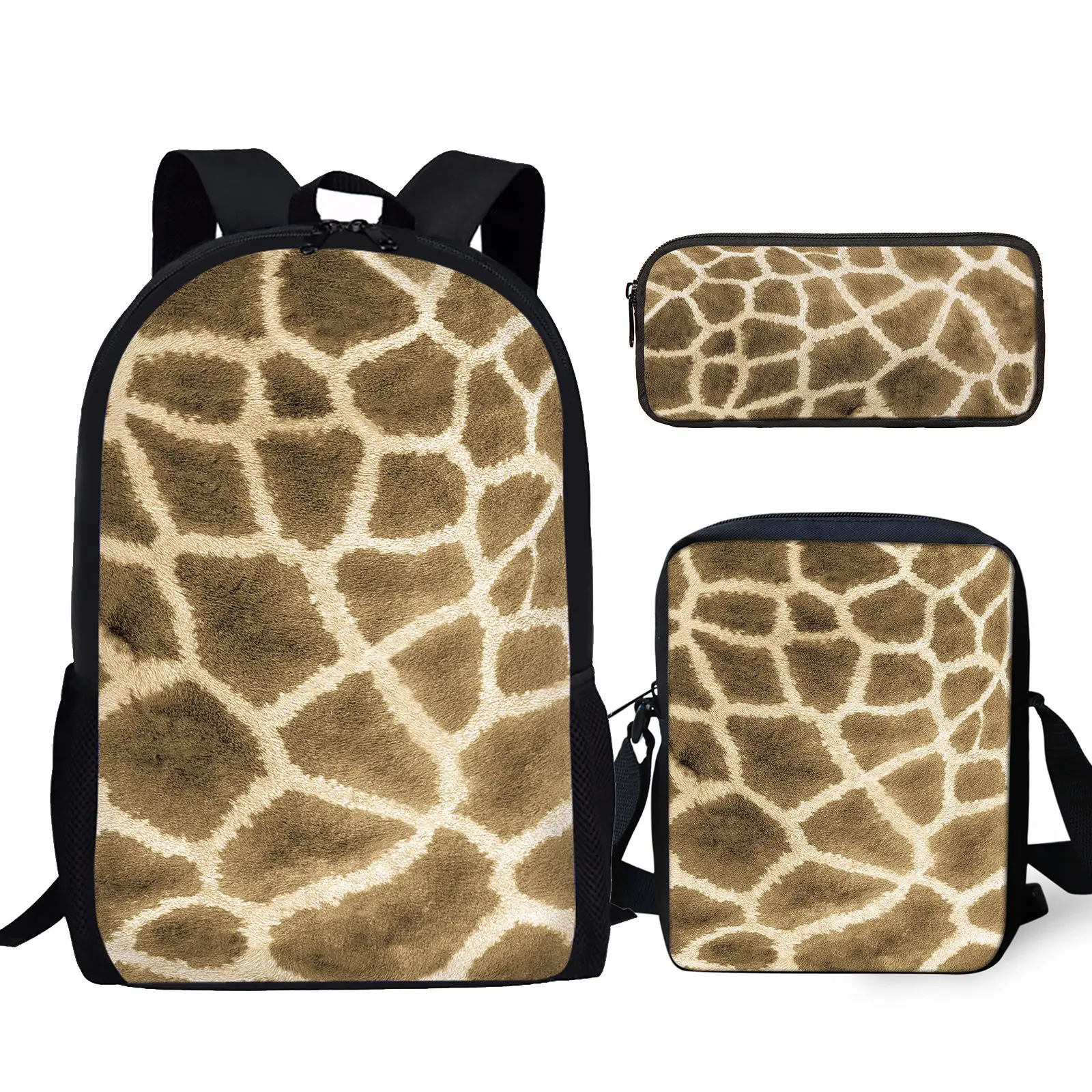 YIKELUO Giraffe Texture 3D Printing Teenager Notebook Bag Student Textbook Backpack Messenger Bag With Zipper Pencil Case
YIKELUO Giraffe Texture 3D Printing Teenager Notebook Bag Student Textbook Backpack Messenger Bag With Zipper Pencil Case