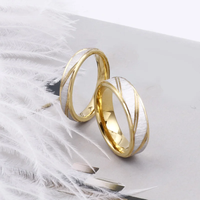 Stainless Steel Wave Pattern Couple Rings For Men Women Fashion Gold Color Wedding Band Lovers Engagement Jewelry Gifts
Stainless Steel Wave Pattern Couple Rings For Men Women Fashion Gold Color Wedding Band Lovers Engagement Jewelry Gifts