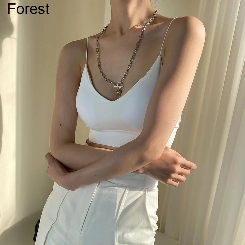 Women's Sling Style Solid Color Sexy Open Back V-neck Sling Women's Short Navel Slim Micro Vest Top Forest
Women's Sling Style Solid Color Sexy Open Back V-neck Sling Women's Short Navel Slim Micro Vest Top Forest