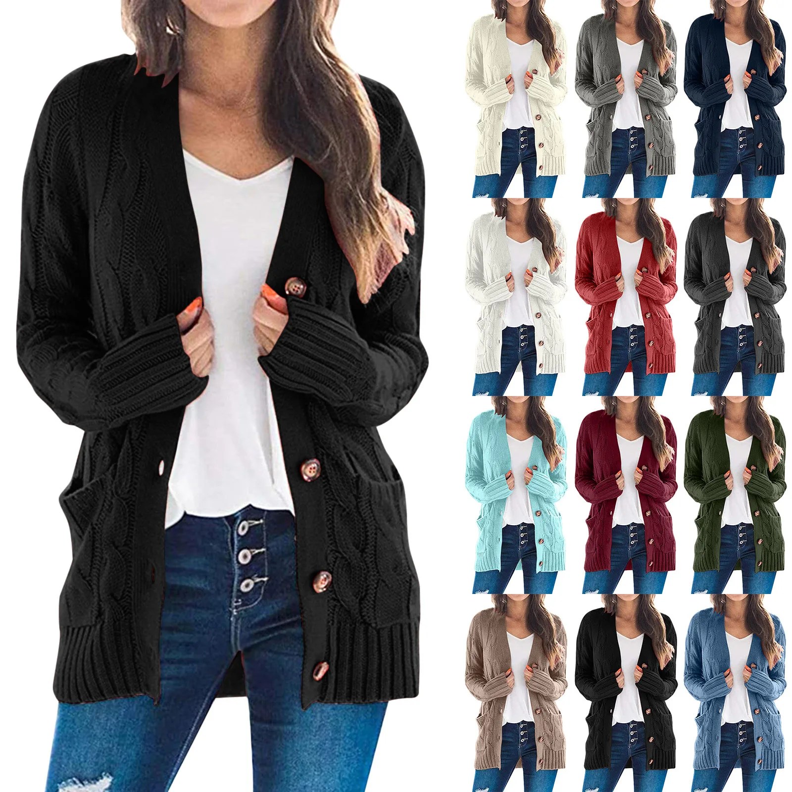 Nine Cardigan Sweaters Womens Open Sleeve Knit Boho Long Patchwork Coat Cardigan Pockets Front Sweater Women Long Coats Winter
Nine Cardigan Sweaters Womens Open Sleeve Knit Boho Long Patchwork Coat Cardigan Pockets Front Sweater Women Long Coats Winter