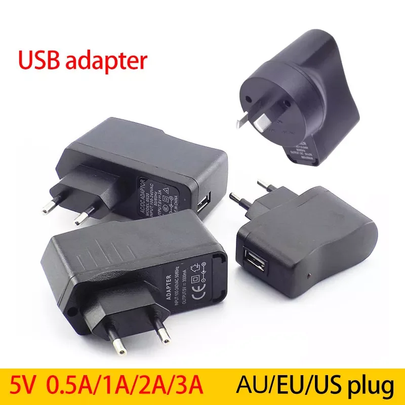 

5V 0.5A/1A/2A/3A 3000ma micro USB Port Converter Charging Power supply Adapter EU AC to DC 2000ma For LED Strip Lights phone