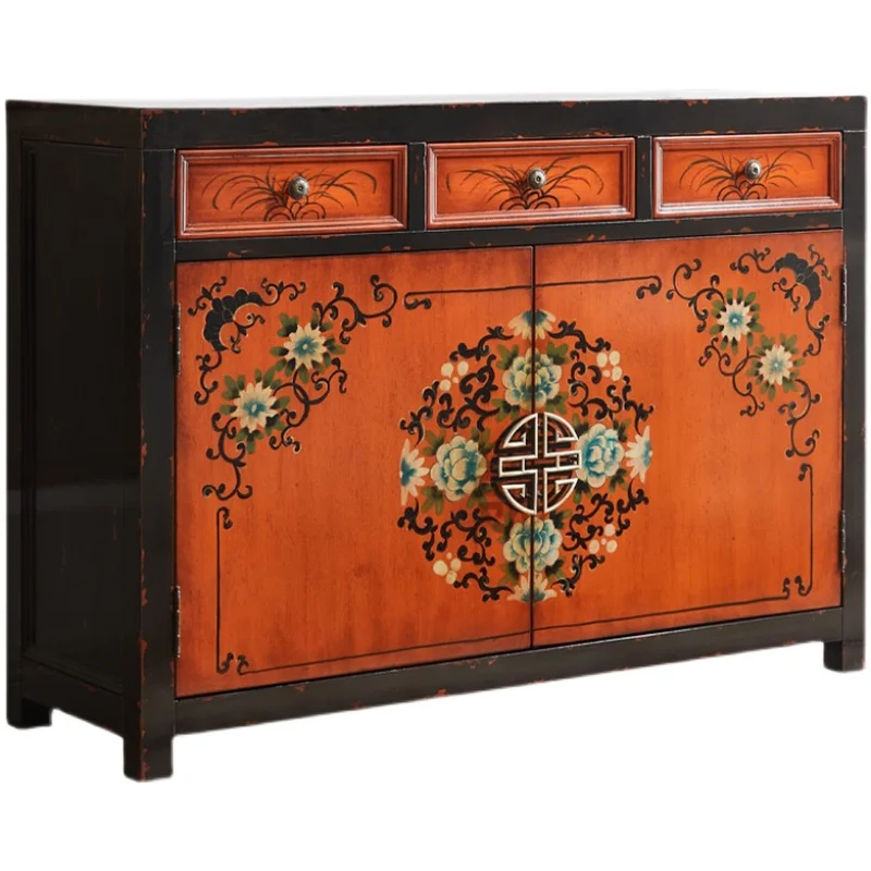 American-Style Solid Wood Curio Cabinet Vintage Painted Chest of Drawers Mid-Ancient Entrance Cabinet Distressed Two-Door
American-Style Solid Wood Curio Cabinet Vintage Painted Chest of Drawers Mid-Ancient Entrance Cabinet Distressed Two-Door
