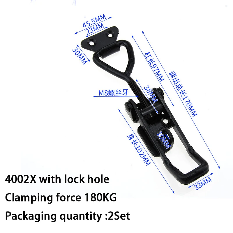 Регулируемый чехол для ящика для инструментов, металлическая защелка, застежка, быстроразъемный зажим, противоскользящий двухтактный тумблер, инструменты, быстрая дверная пряжка
Регулируемый чехол для ящика для инструментов, металлическая защелка, застежка, быстроразъемный зажим, противоскользящий двухтактный тумблер, инструменты, быстрая дверная пряжка