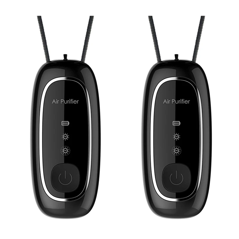 2X Hanging Neck Air Purifier Fashion Personal Wearable Purifier Mini Portable Negative Ion Generator Black
2X Hanging Neck Air Purifier Fashion Personal Wearable Purifier Mini Portable Negative Ion Generator Black