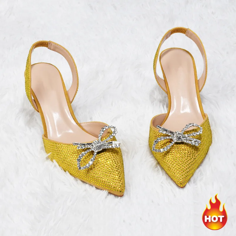 Rhinestones Women High Heels Wedding Pumps Pointed Toe Casual Female Shoes Fashion Ankle Strap Thin Heels Ladies Shoes 35-43
Rhinestones Women High Heels Wedding Pumps Pointed Toe Casual Female Shoes Fashion Ankle Strap Thin Heels Ladies Shoes 35-43