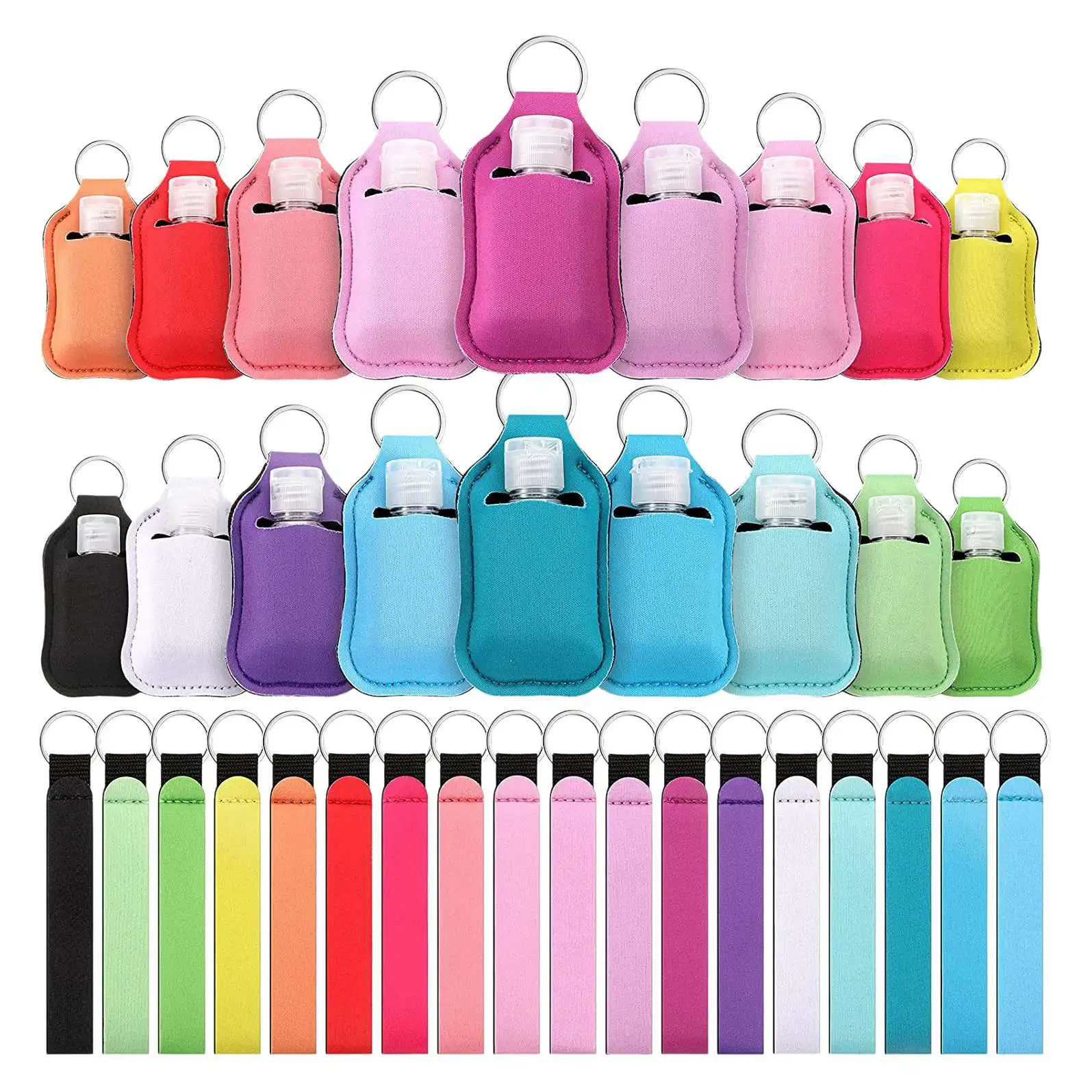 54 Pieces Empty Travel Bottles with Keychain Holder Set Include Travel Bottle Container, Wristlet Keychain Holder
54 Pieces Empty Travel Bottles with Keychain Holder Set Include Travel Bottle Container, Wristlet Keychain Holder