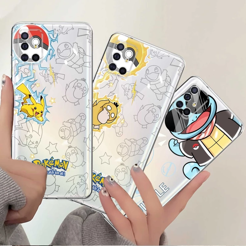 

Case For Samsung Galaxy A53 A52 A21s A13 5G A12 A32 4G A51 A72 A22 A31 A33 A73 A23 A71 A52s Pokemon Pikachu Anime Psyduck Soft