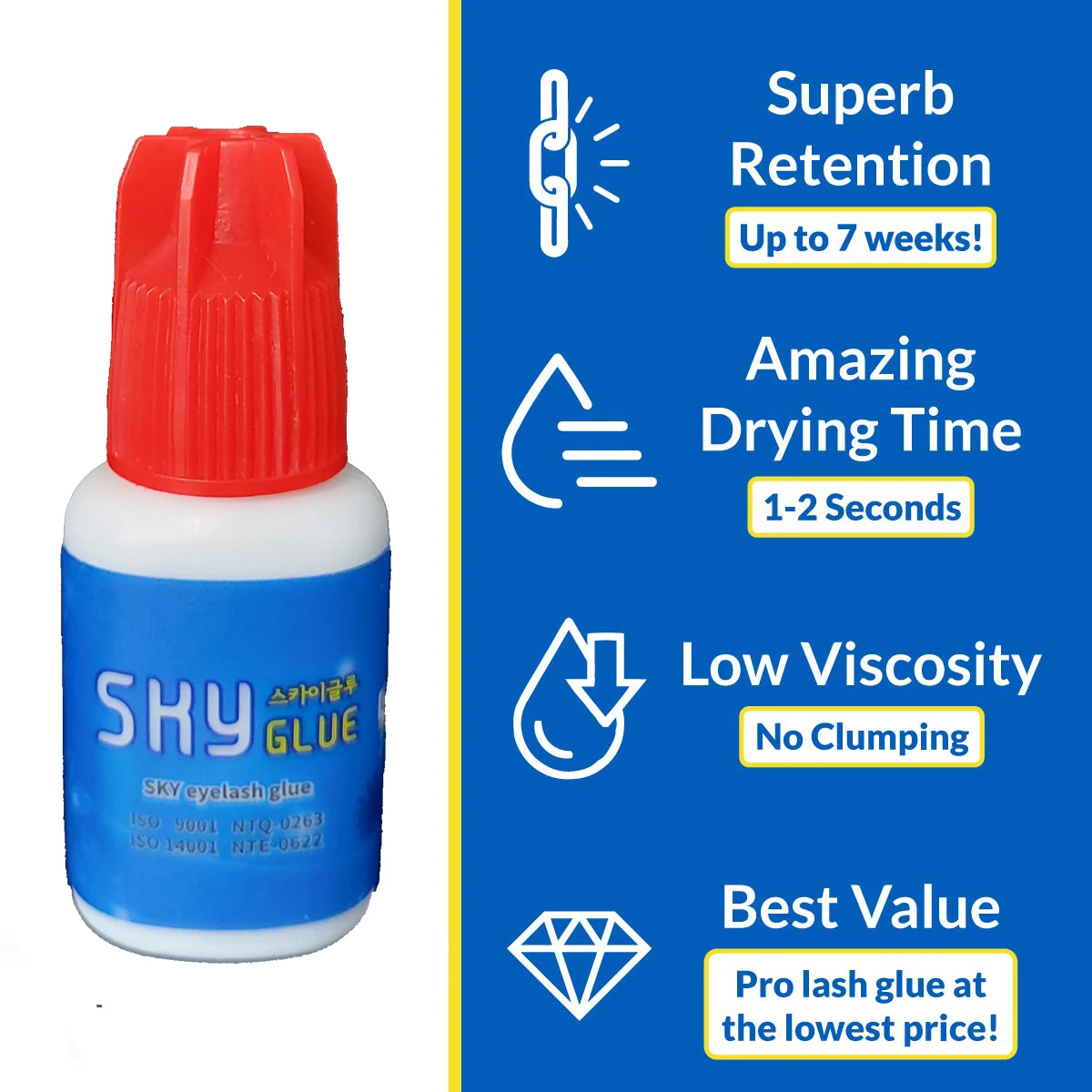 Free shipping 10 Bottles S+ Eyelash Extension Glue Fast Drying S Plus SKY False Eyelash Extension Glue Lasting 6~7 weeks
Free shipping 10 Bottles S+ Eyelash Extension Glue Fast Drying S Plus SKY False Eyelash Extension Glue Lasting 6~7 weeks