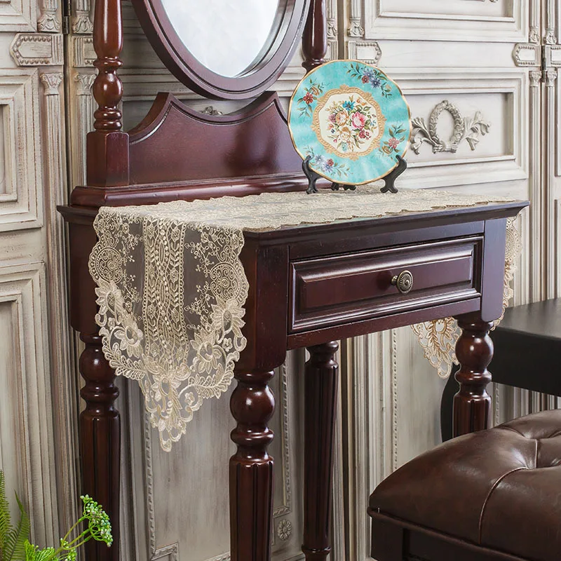 Korean table runner dressing table cover cloth rectangular lace shoe cabinet computer desk dressing table European dressing tabl
Korean table runner dressing table cover cloth rectangular lace shoe cabinet computer desk dressing table European dressing tabl