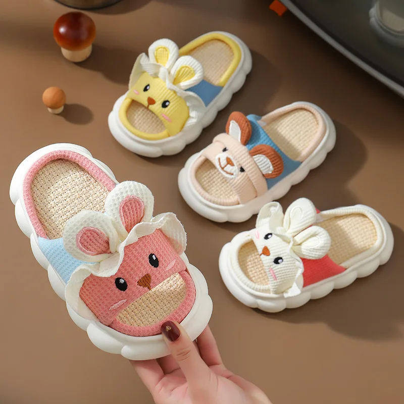 Spring And Autumn Cute Children Linen Breathable Non-slip Comfortable Soft Thick Cartoon Slippers Home Girls Boys Shoes Kids
Spring And Autumn Cute Children Linen Breathable Non-slip Comfortable Soft Thick Cartoon Slippers Home Girls Boys Shoes Kids
