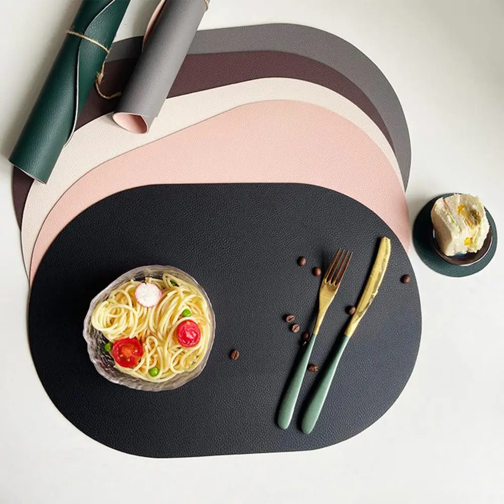 Double-sided Useful Table Decoration Cup Mat Faux Leather Insulation Pad Anti-scalding for Restaurant
Double-sided Useful Table Decoration Cup Mat Faux Leather Insulation Pad Anti-scalding for Restaurant
