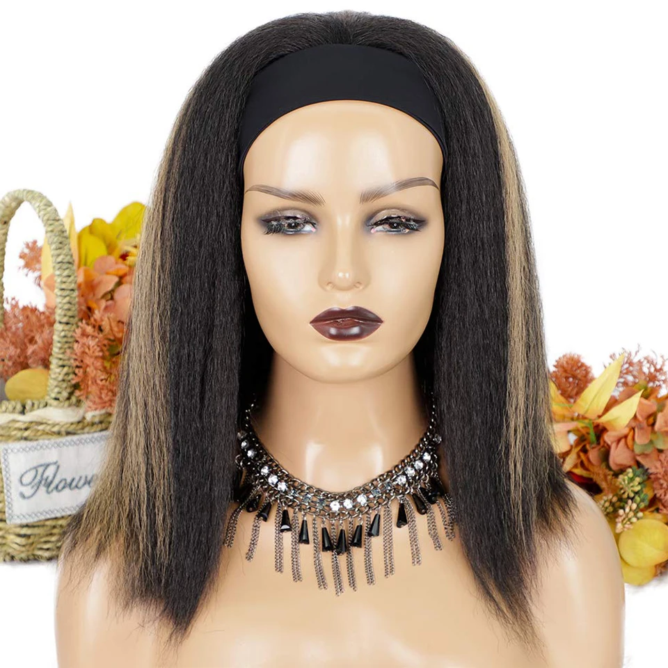 MONIXI Synthetic Kinky Straight Headband Wigs for Black Women 14 Inch Synthetic Headband Wig Yaki Straight Hair Easy to Wear
MONIXI Synthetic Kinky Straight Headband Wigs for Black Women 14 Inch Synthetic Headband Wig Yaki Straight Hair Easy to Wear