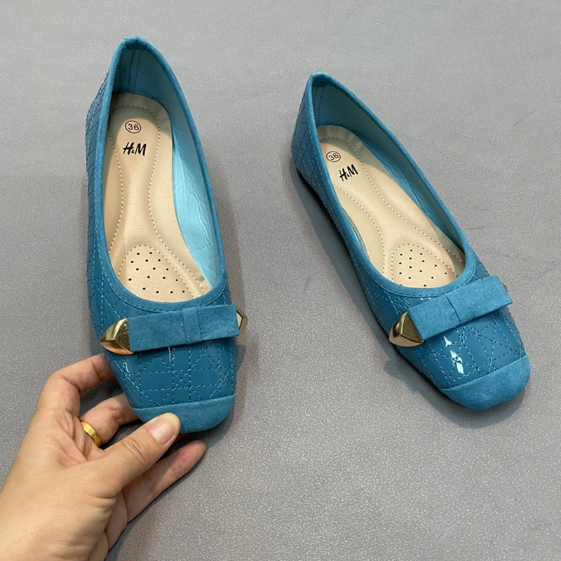 Casual Woman Shoe Bow-Knot Soft Ballet Flats Female Footwear Square Toe Shallow Mouth Butterfly Ballerinas Dress Grandma Patent
Casual Woman Shoe Bow-Knot Soft Ballet Flats Female Footwear Square Toe Shallow Mouth Butterfly Ballerinas Dress Grandma Patent