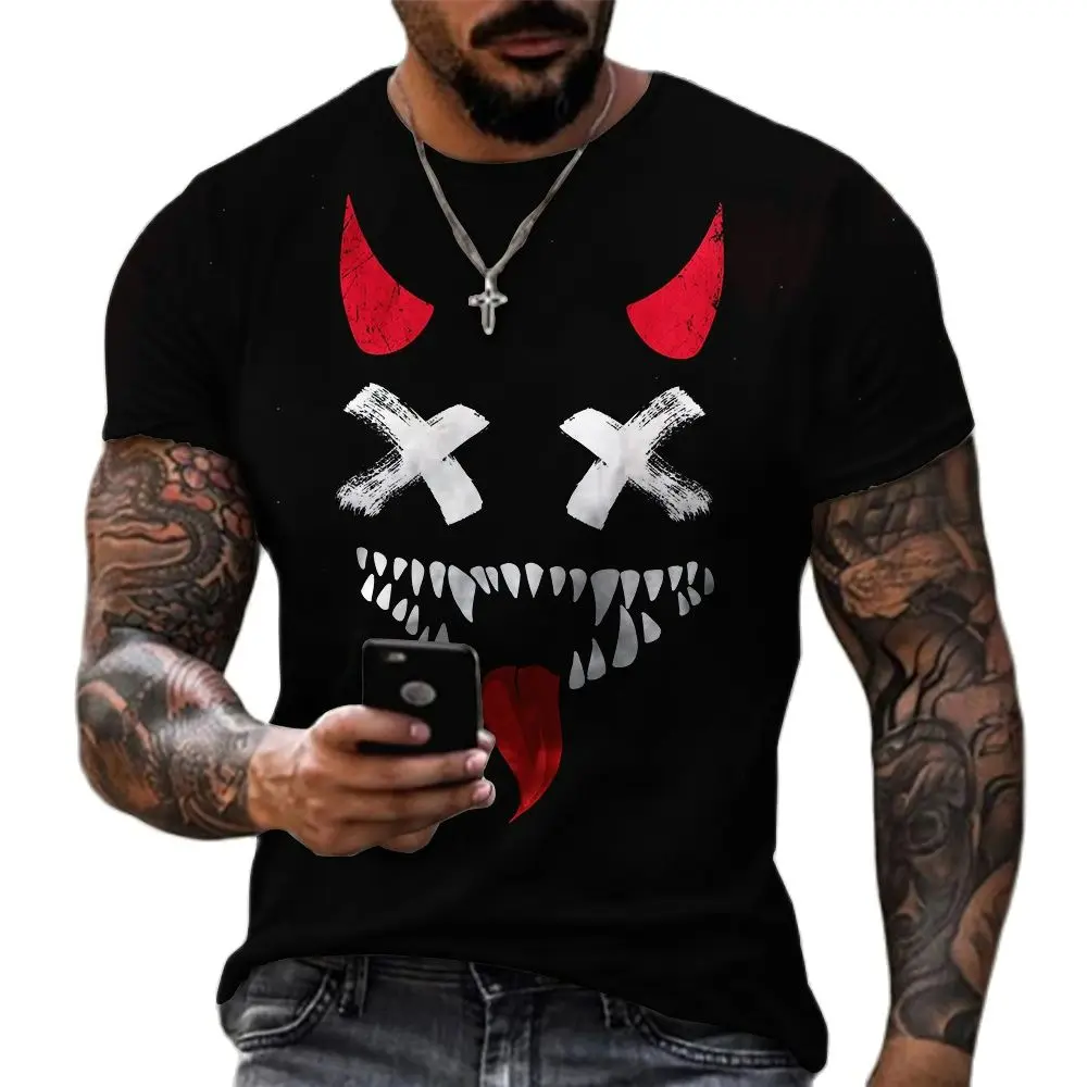 Fashion Devil Smiling Face 3D Prignt Men T-Shirts O-Neck Short Sleeve Summer Streetwear Top Tee Men Clothing Oversized T Shirt
Fashion Devil Smiling Face 3D Prignt Men T-Shirts O-Neck Short Sleeve Summer Streetwear Top Tee Men Clothing Oversized T Shirt