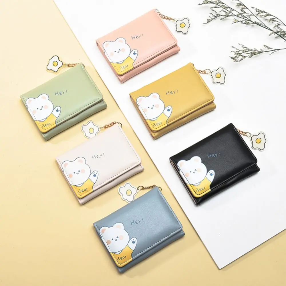 Fashion Cute Bear Wallet Fresh Folded Coin Purse PU Women Money Bag Poached Egg Pendant Student Wallet
Fashion Cute Bear Wallet Fresh Folded Coin Purse PU Women Money Bag Poached Egg Pendant Student Wallet