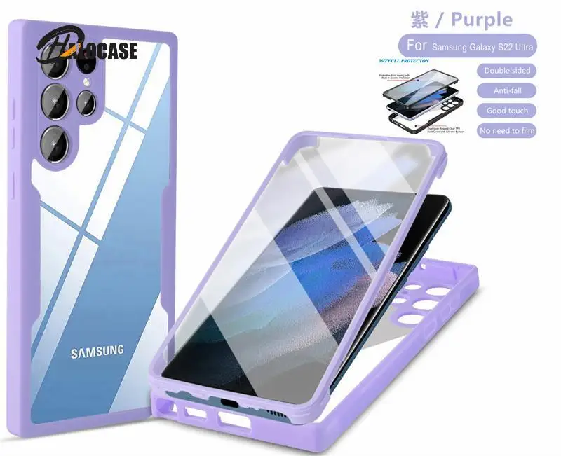 For Samsung S22Ultra new360 Full Protection Cover with Built-in Screen Protector For Galaxy S22+TPU Back Cover and Silicone Case
For Samsung S22Ultra new360 Full Protection Cover with Built-in Screen Protector For Galaxy S22+TPU Back Cover and Silicone Case