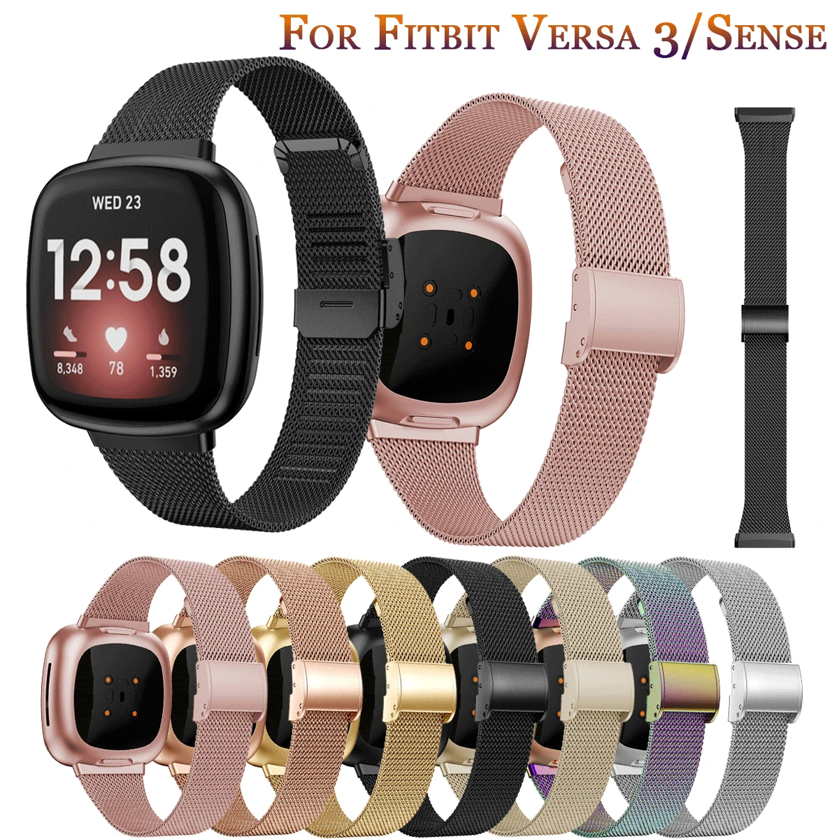 Strap For Fitbit Versa 3/Sense Luxury Milan Bracelet Strap For Fitbit Versa3 Classic Milan Fashion Strap Wristbands Accessory
Strap For Fitbit Versa 3/Sense Luxury Milan Bracelet Strap For Fitbit Versa3 Classic Milan Fashion Strap Wristbands Accessory