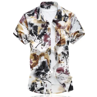 Men Shirt Summer Fashion Flower Printing Men's Shirts Casual Soft Shirt Man Cotton Made Short Sleeve Man Shirts Plus Sizes
Men Shirt Summer Fashion Flower Printing Men's Shirts Casual Soft Shirt Man Cotton Made Short Sleeve Man Shirts Plus Sizes