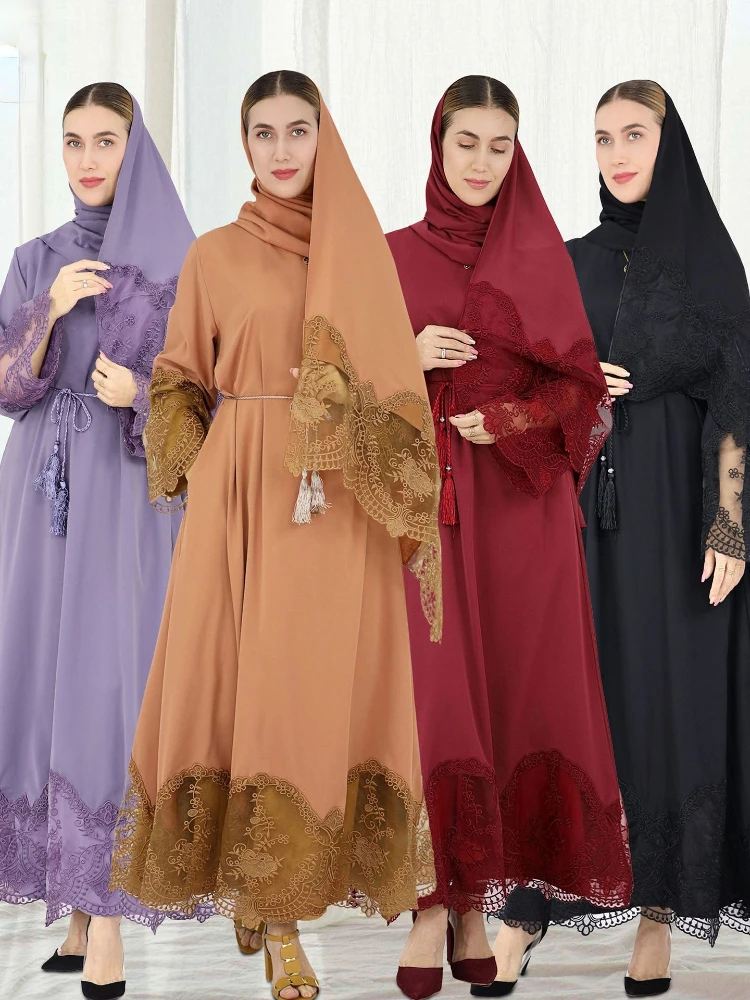 Eid Muslim Party Dress Women Ramadan Mubarak Abaya Dubai Turkey Islam Lace Robe Caftan Marocain Femme Musulmane Vestidos 2023
Eid Muslim Party Dress Women Ramadan Mubarak Abaya Dubai Turkey Islam Lace Robe Caftan Marocain Femme Musulmane Vestidos 2023