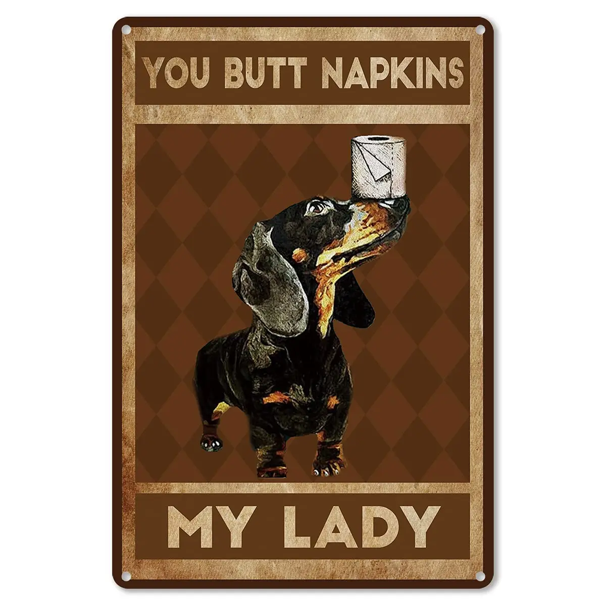 Vintage Your Napkins My Lady Tin Sign for Toilet Bathroom WC Washroom Decor Gifts Ideas for Women Men Friends - 8x12 Inch
Vintage Your Napkins My Lady Tin Sign for Toilet Bathroom WC Washroom Decor Gifts Ideas for Women Men Friends - 8x12 Inch