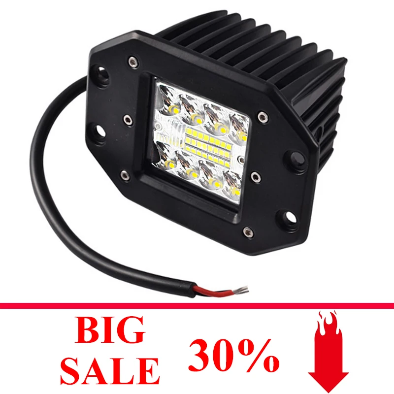 48W LED Work Light Flush Mount Auto Driving Fog Lamp Car Accessories for Offroad Golf Jeep Tractor SUV UTV ATV 4x4 White
48W LED Work Light Flush Mount Auto Driving Fog Lamp Car Accessories for Offroad Golf Jeep Tractor SUV UTV ATV 4x4 White