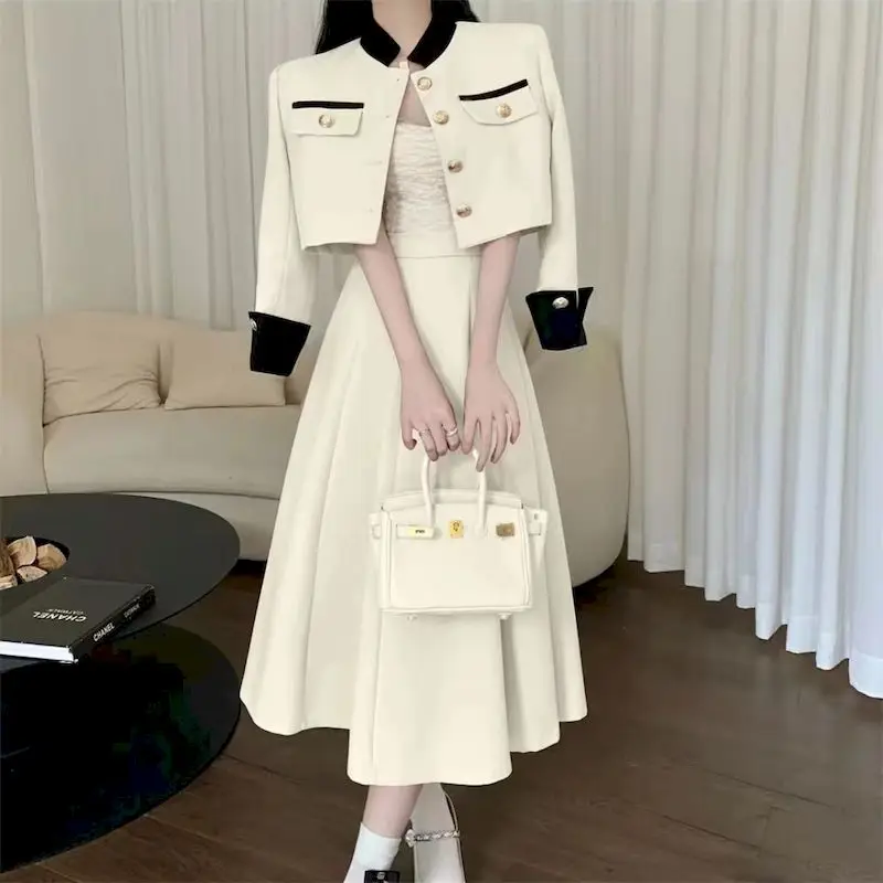 UNXX Spring Autumn 2023 Arrival Skirt Suits Contrast Color Patchwork Button Up Tops High Waist A-line Big Swing Elegant Skirts
UNXX Spring Autumn 2023 Arrival Skirt Suits Contrast Color Patchwork Button Up Tops High Waist A-line Big Swing Elegant Skirts