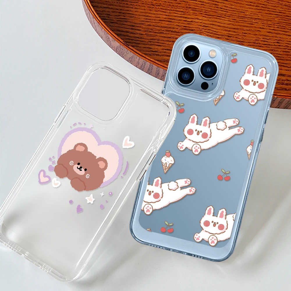 Clear Shell Cute Bear Rabbit Phone Case for iPhone 14 13 12 11 Pro Max Mini XS XR X Back Cover for iPhone14ProMax Coque Fundas
Clear Shell Cute Bear Rabbit Phone Case for iPhone 14 13 12 11 Pro Max Mini XS XR X Back Cover for iPhone14ProMax Coque Fundas