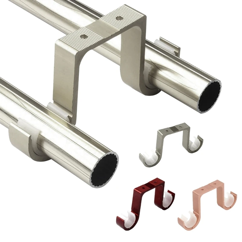 2Pcs Double Curtain Rod Brackets Holders Pole Support Ceiling Installation Dropship
2Pcs Double Curtain Rod Brackets Holders Pole Support Ceiling Installation Dropship