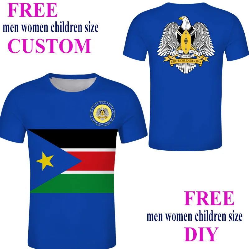 South Sudan Custom Male Tee-shirt Blue Cool Streetwear Sultan T-shirt Black Print Flag Clothing
South Sudan Custom Male Tee-shirt Blue Cool Streetwear Sultan T-shirt Black Print Flag Clothing