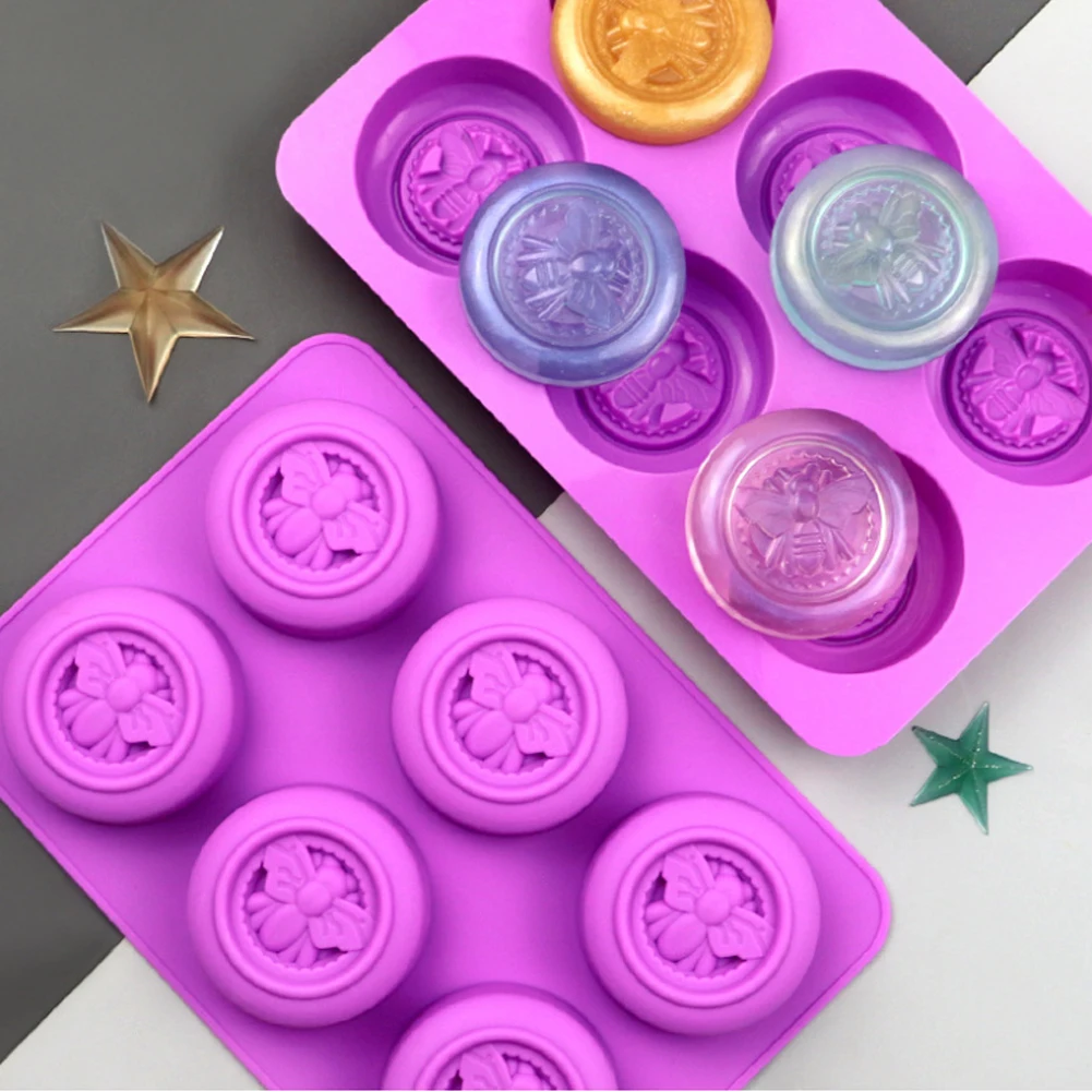6 Even Round Silicone Mould DIY Bee Pure Handmade Soap Mold Aromatherapy Candle Molds Jelly Pudding Pastry Kitchen Cake Utensils
6 Even Round Silicone Mould DIY Bee Pure Handmade Soap Mold Aromatherapy Candle Molds Jelly Pudding Pastry Kitchen Cake Utensils