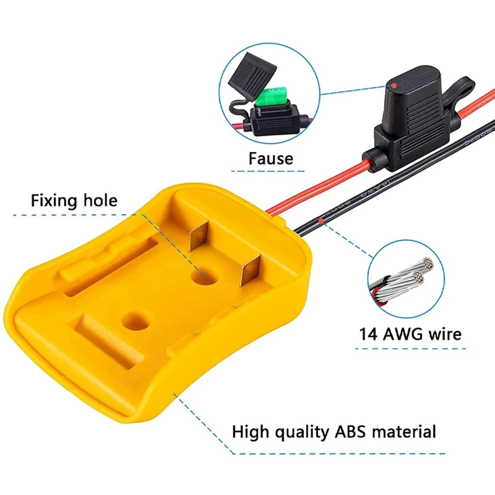 DIY Battery Adapter With Fuse 12 AWG Connector For Dewalt 18V/20V Max Battery Adapter With Fuse To Dock Power Connector DCB205
DIY Battery Adapter With Fuse 12 AWG Connector For Dewalt 18V/20V Max Battery Adapter With Fuse To Dock Power Connector DCB205