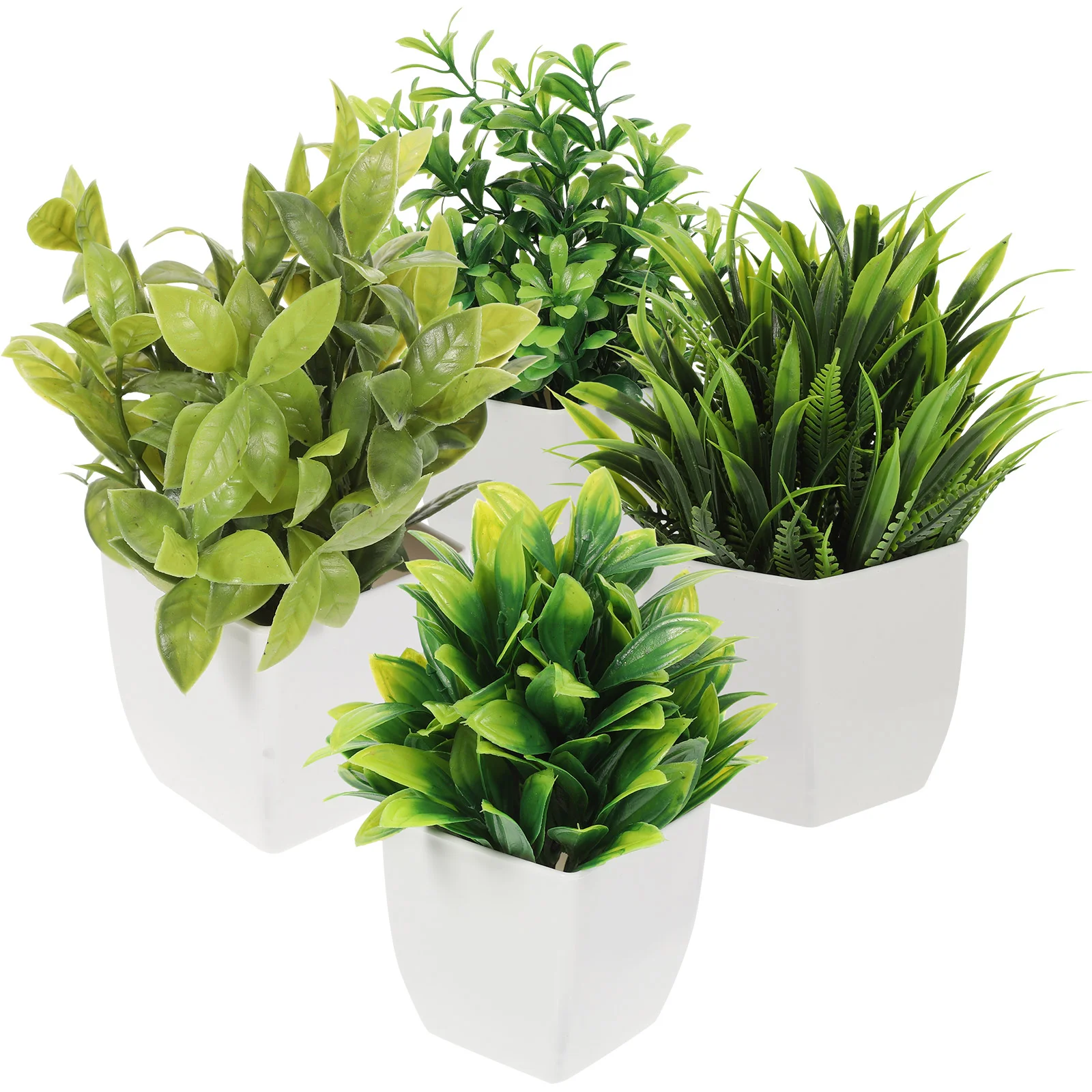 4 Pcs Leaf Desk Fake Bonsai Potted Plants Artificial Decor Table Ornaments Decorative Adornments Plastic Office Green
4 Pcs Leaf Desk Fake Bonsai Potted Plants Artificial Decor Table Ornaments Decorative Adornments Plastic Office Green