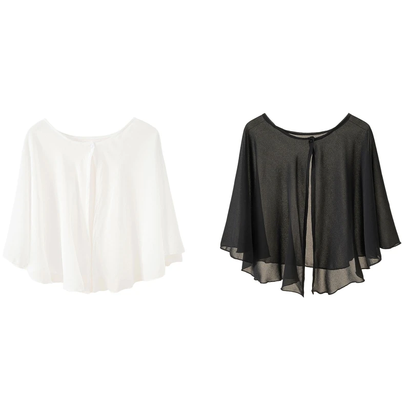 Women Classical Solid Color Chiffon Cape for Mother Summer Travel Neck Cool Skin-friendly Cape Hot Weather Supplies
Women Classical Solid Color Chiffon Cape for Mother Summer Travel Neck Cool Skin-friendly Cape Hot Weather Supplies