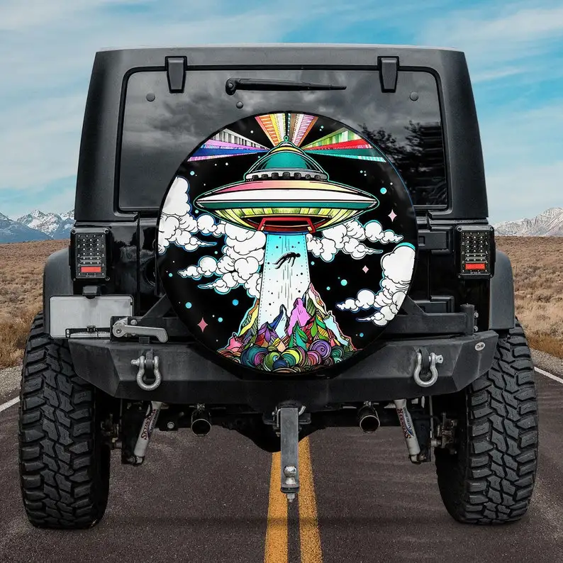 Spare Tire Cover Camper With Or Without Backup Camera Hole, Funny UFO Spare Tire Cover For CRV, Jeep, Spare Tire Party Favor
Spare Tire Cover Camper With Or Without Backup Camera Hole, Funny UFO Spare Tire Cover For CRV, Jeep, Spare Tire Party Favor